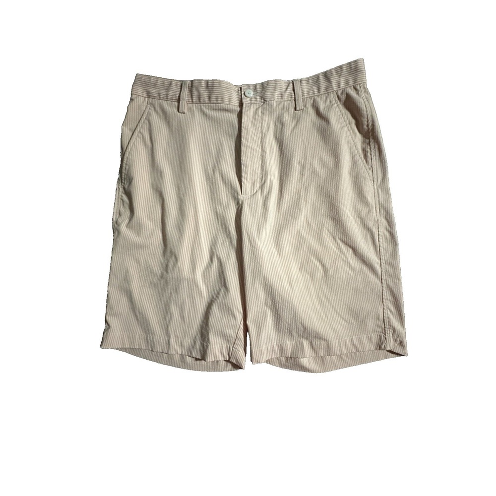 FootJoy Men's Size 34 Orange and White Seersucker Shorts